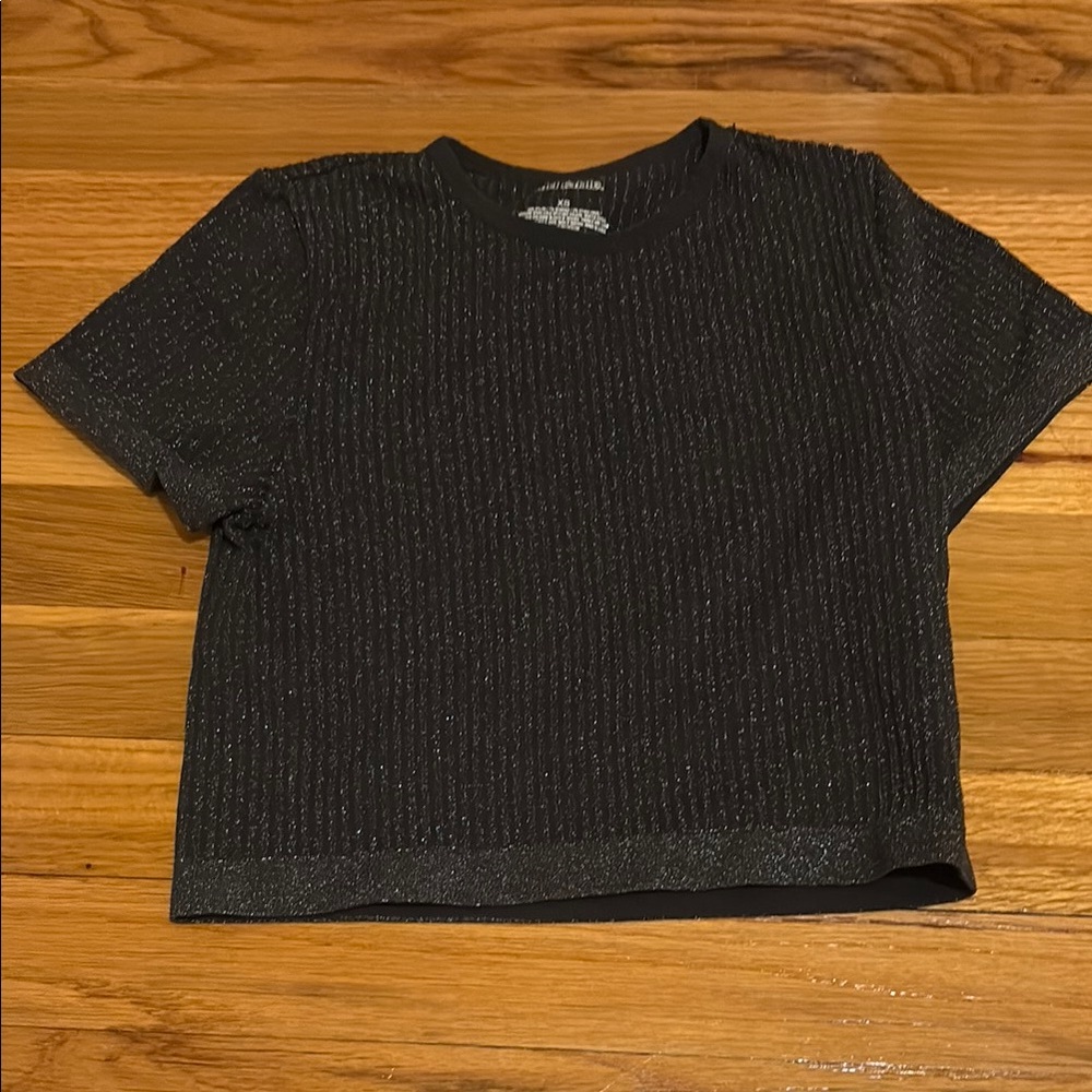 Wild Fable Black Glitter Top